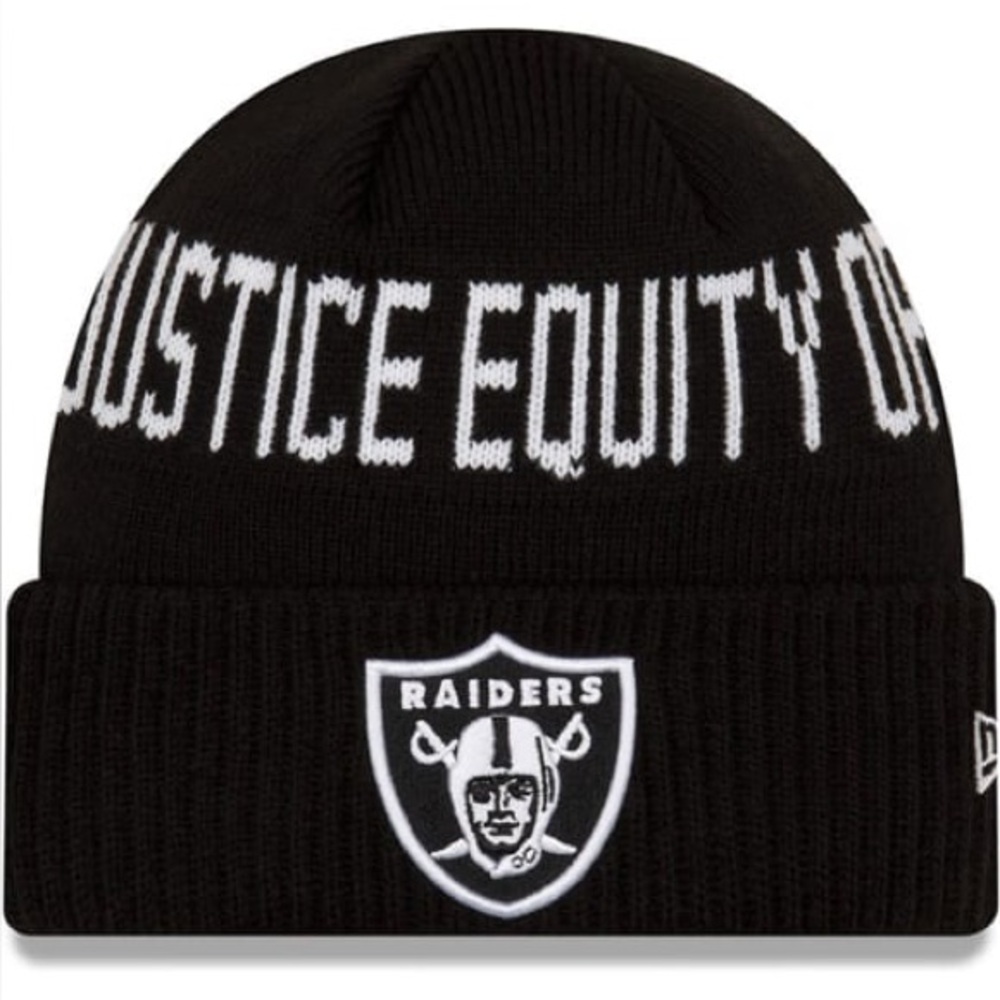 NEW ERA Las Vegas Raiders NFL Social Justice Cuffed Knit Beanie Hat